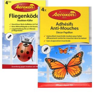 8 adhésifs anti-mouches insecticide