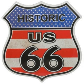 Plaque métal décorative écusson route 66 états-unis